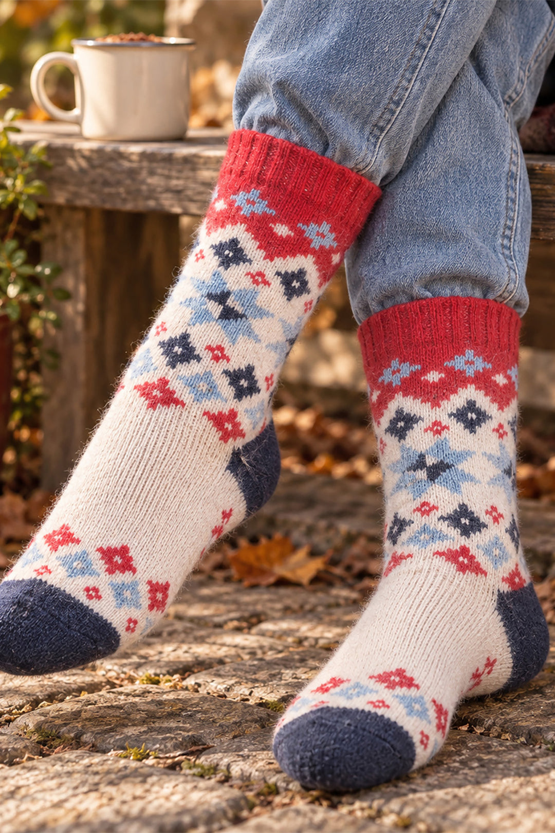 Star-Patterned-Wool-Socks-in-Cream/Red/Sky-Blue
