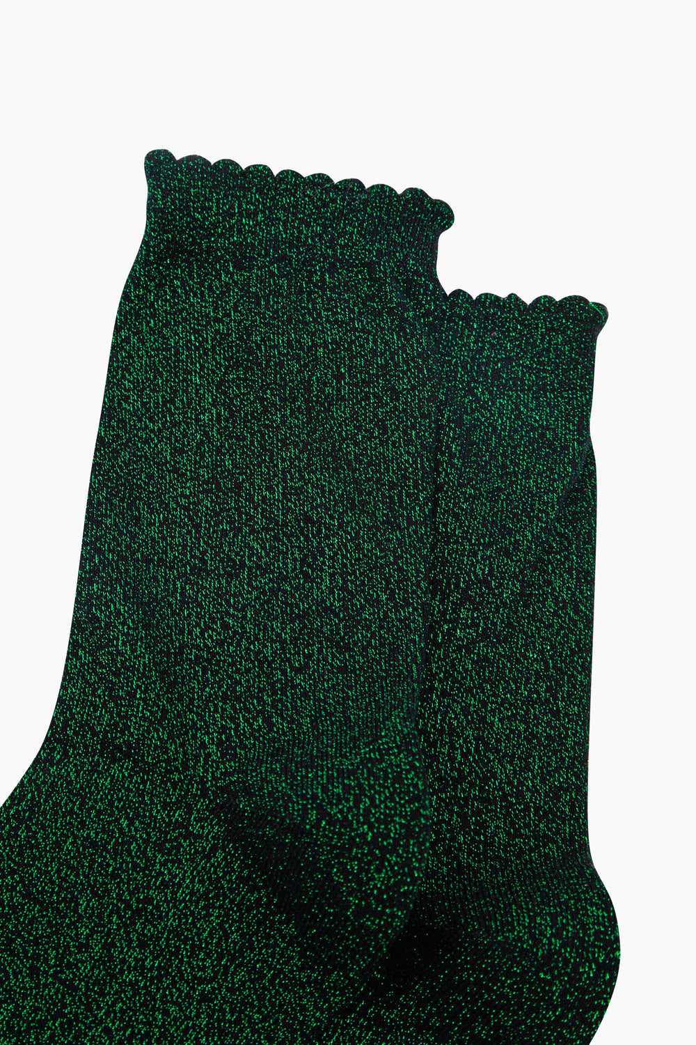 Plain-Combed-Cotton-Glitter-Socks-in-Black-Green-Close-Up