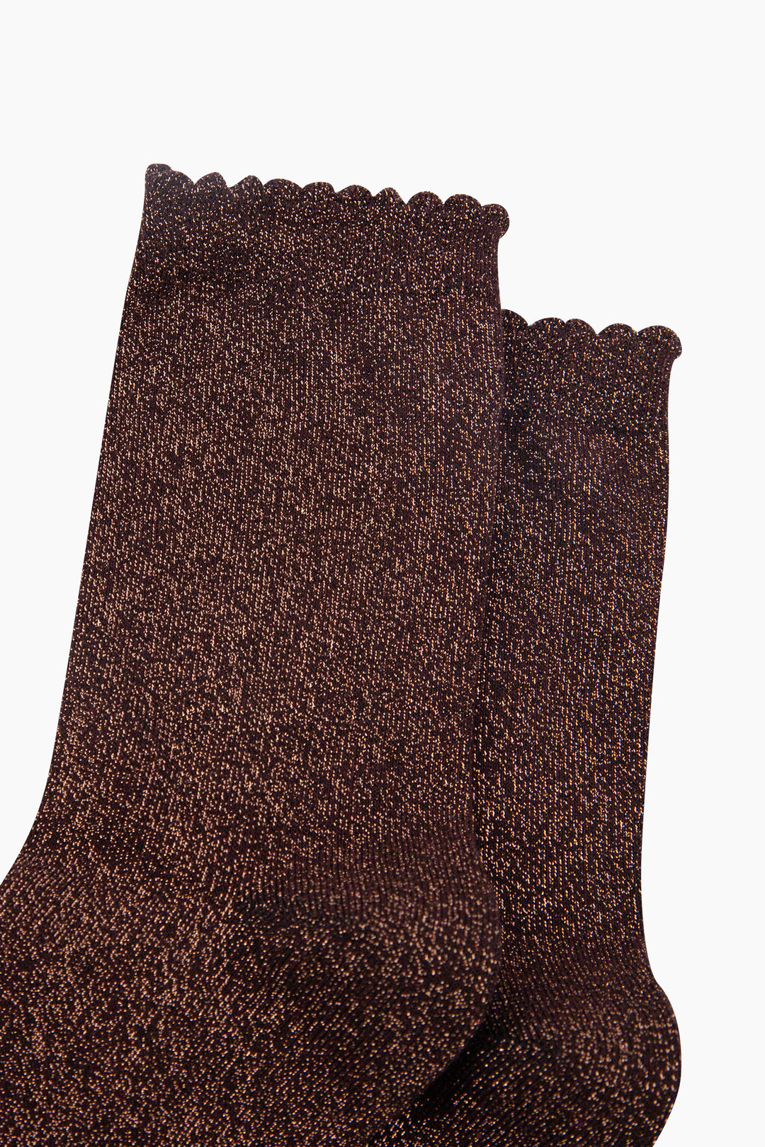 Plain-Combed-Cotton-Glitter-Socks-in-Chocolate-Brown-Closeup