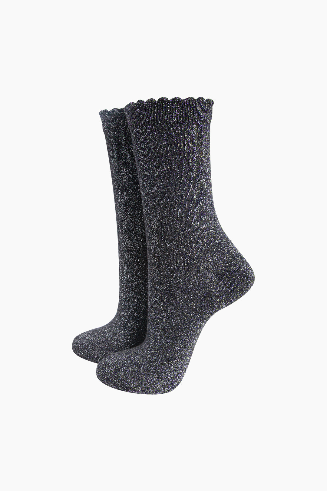 Plain-Combed-Cotton-Glitter-Socks-in-Dark-Grey-Mannequin