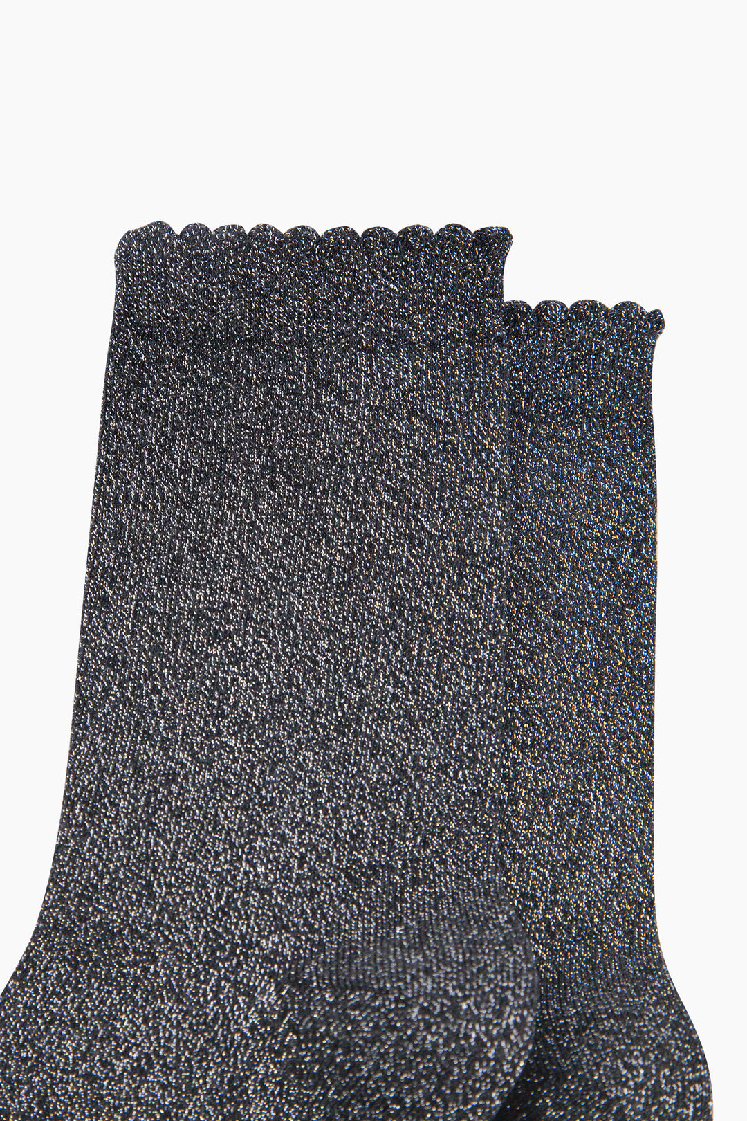 Plain-Combed-Cotton-Glitter-Socks-in-Dark-Grey-Closeup