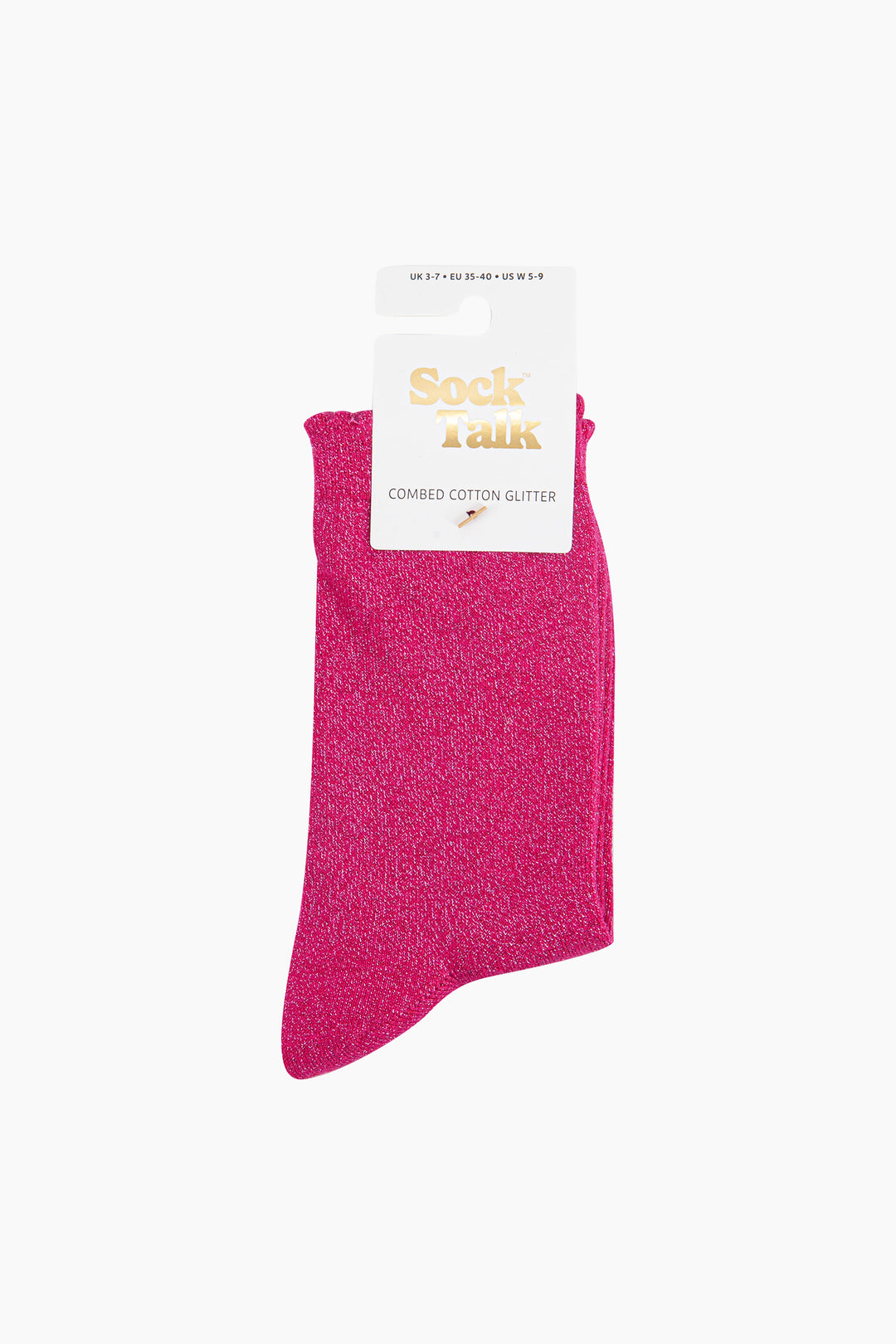 Plain-Combed-Cotton-Glitter-Socks-in-Fuchsia-In-Packaging