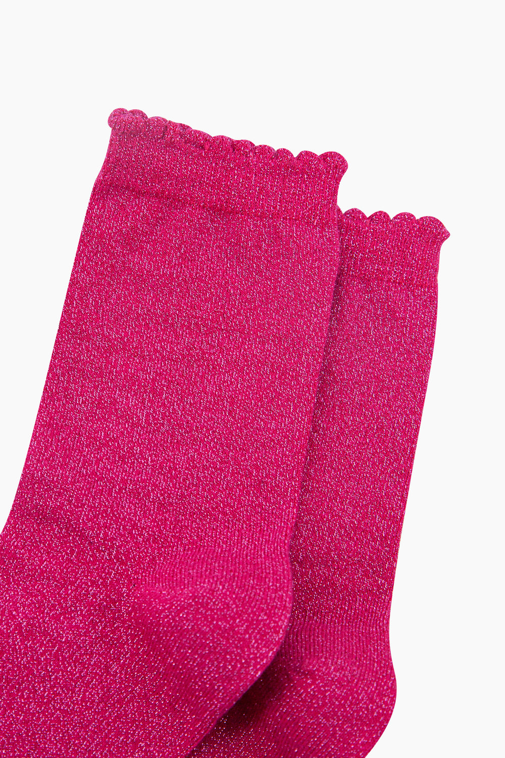 Plain-Combed-Cotton-Glitter-Socks-in-Fuchsia-Closeup