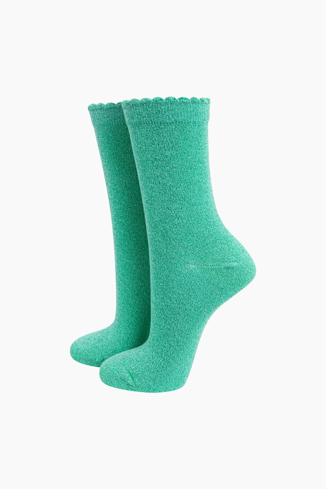Plain-Combed-Cotton-Glitter-Socks-in-Jade-Green-Mannequin