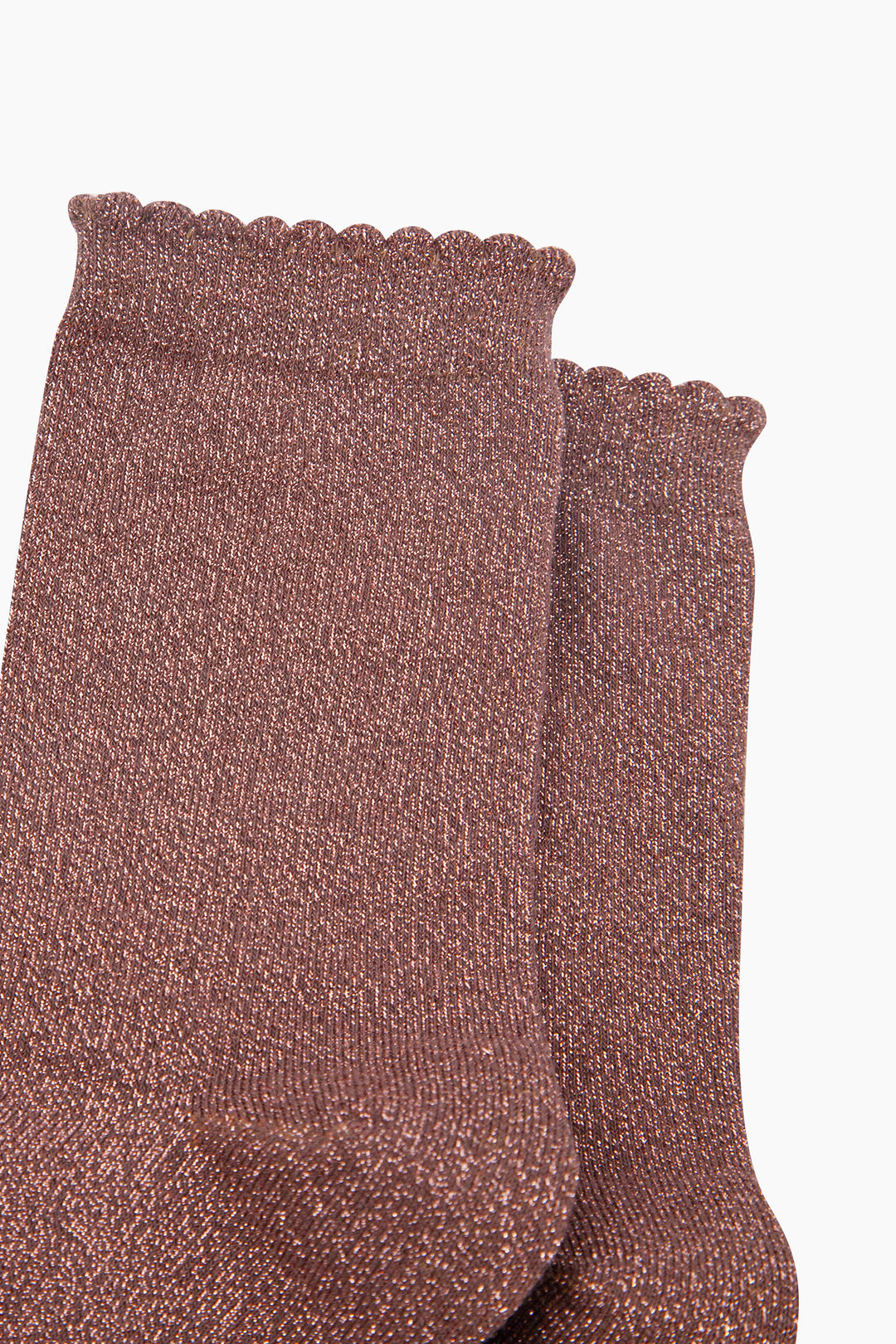 Plain-Combed-Cotton-Glitter-Socks-in-Light-Brown-Closeup