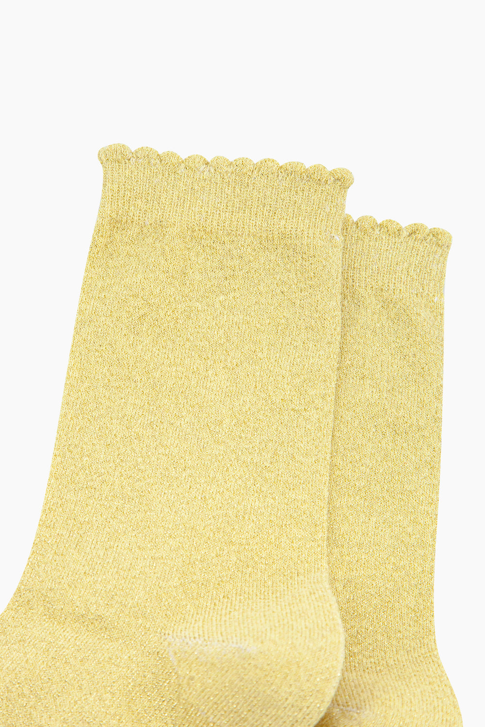 Plain-Combed-Cotton-Glitter-Socks-in-Lemon-Closeup