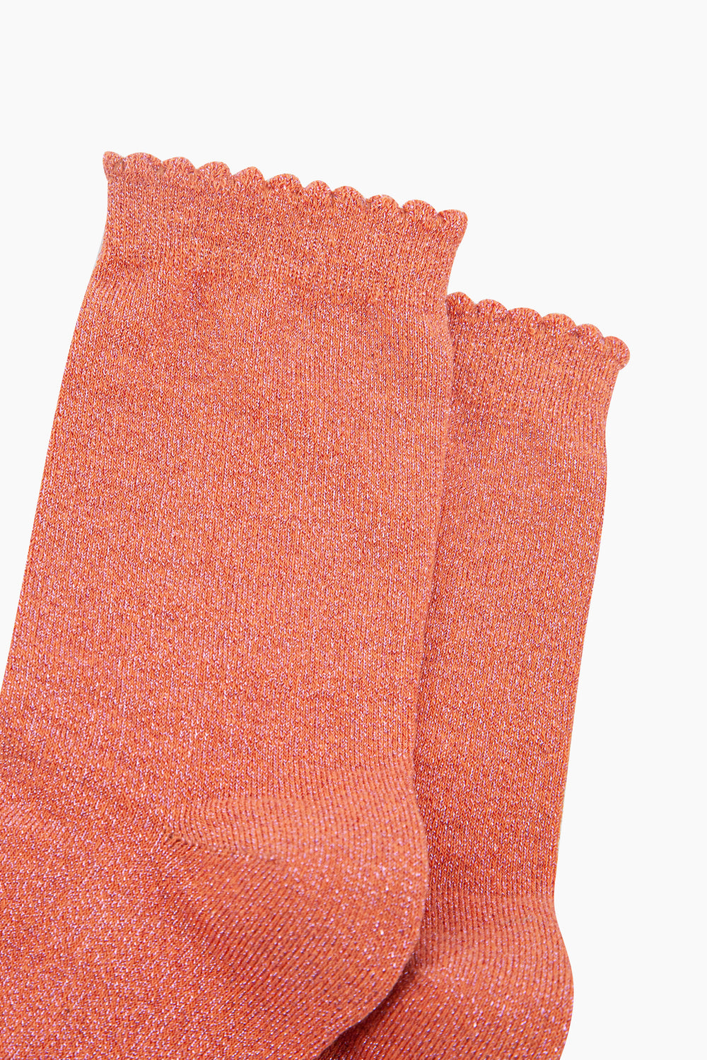 Plain-Combed-Cotton-Glitter-Socks-in-Peach-Closeup
