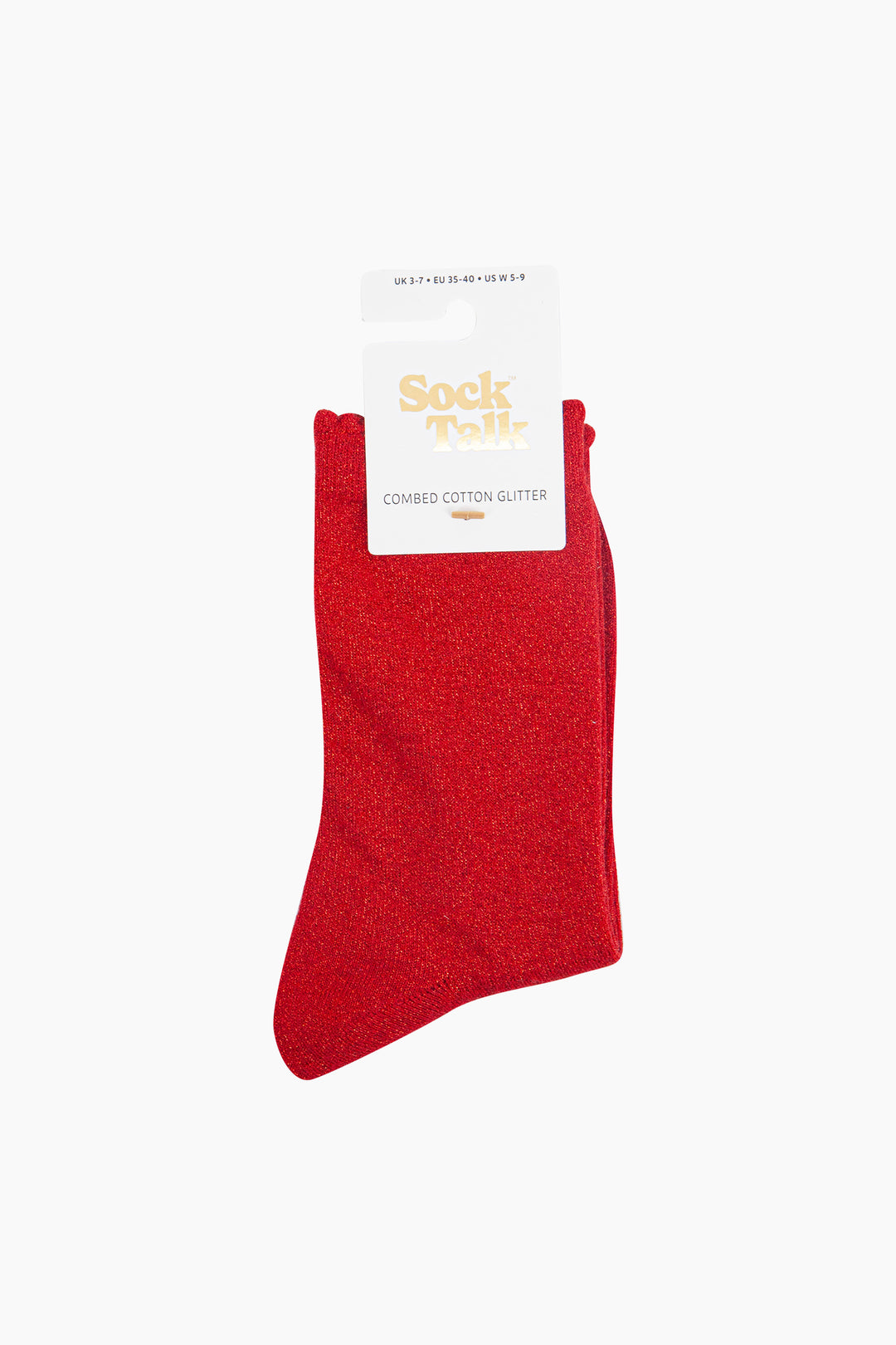 Plain-Combed-Cotton-Glitter-Socks-in-Scarlett-In-Packaging