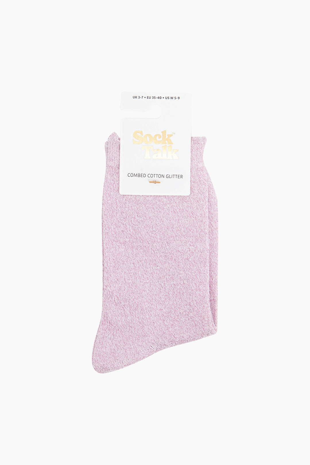 Plain-Combed-Cotton-Glitter-Socks-in-Soft-Pink-In-Packaging