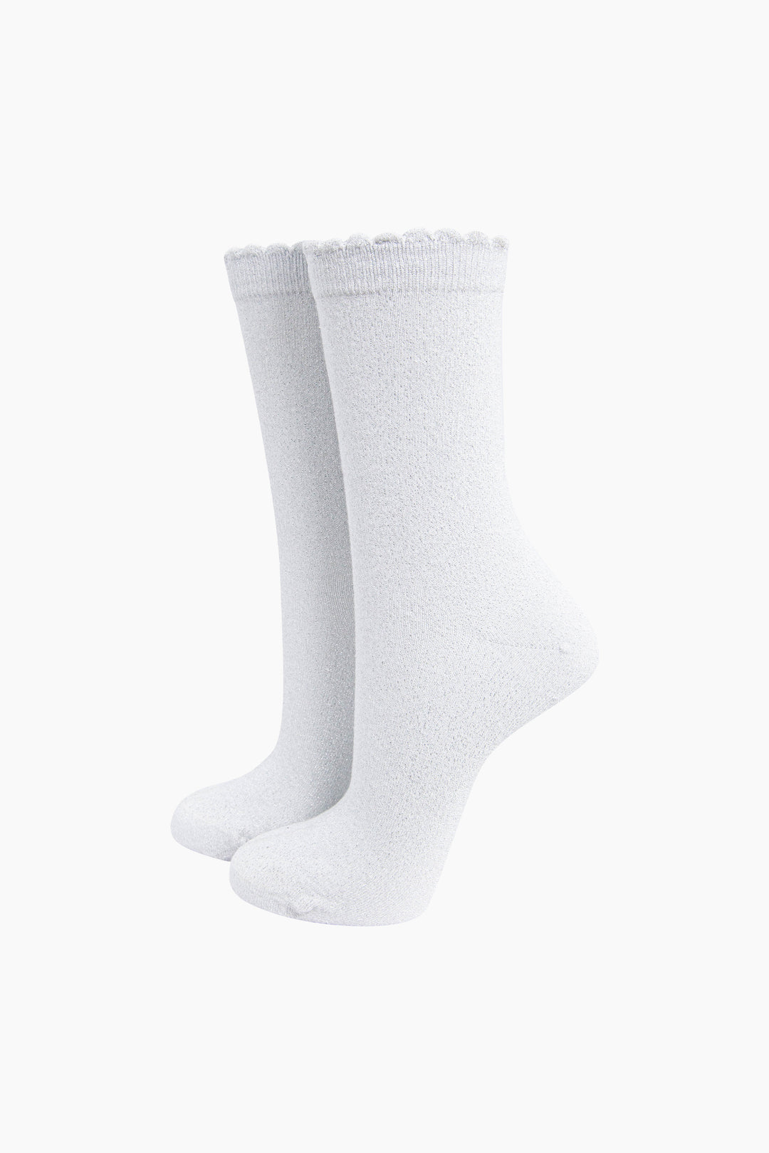 Plain-Combed-Cotton-Glitter-Socks-in-White-On-Mannequin