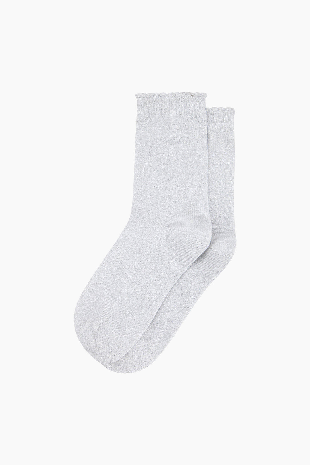 Plain-Combed-Cotton-Glitter-Socks-in-White-Laid-Flat