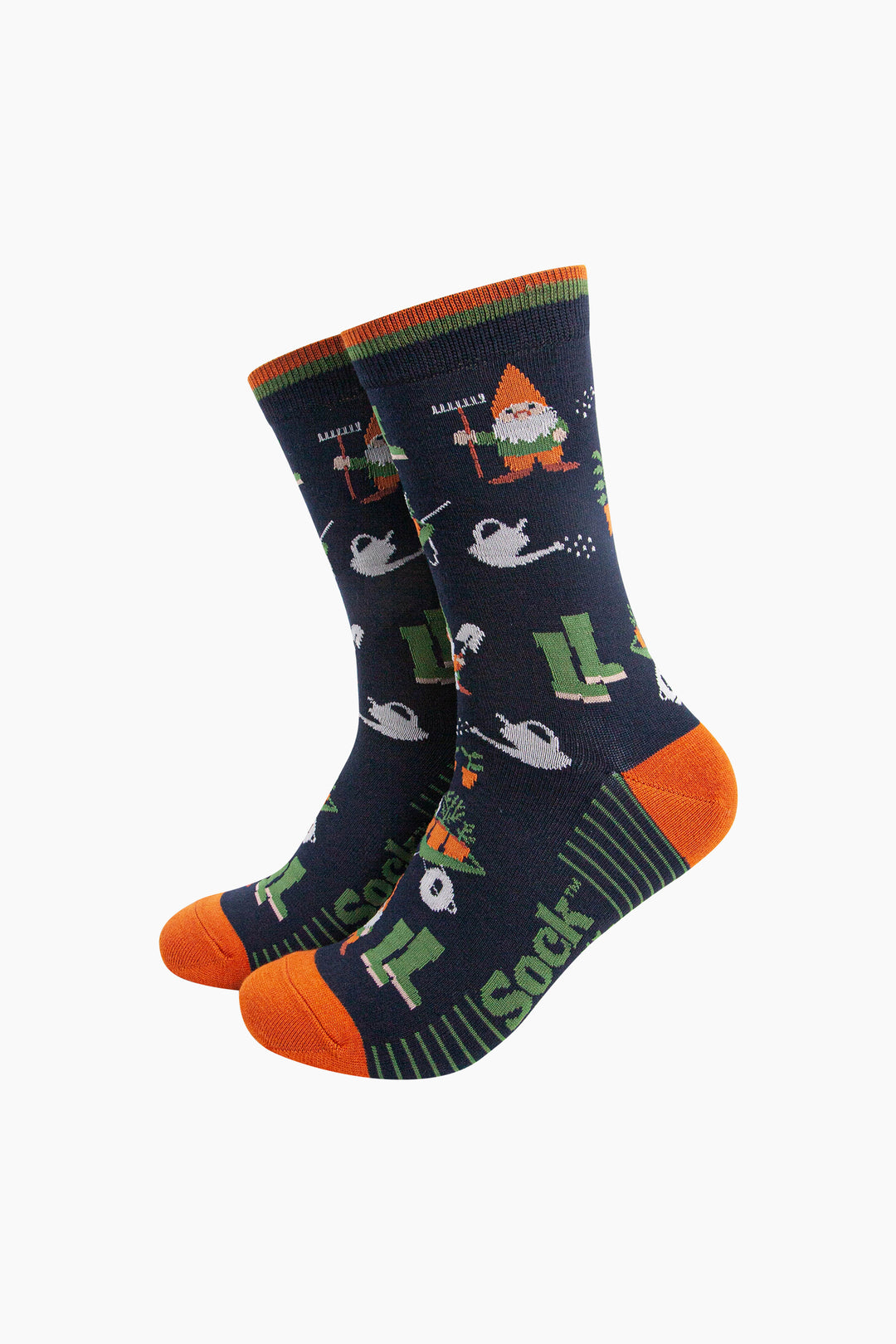 Garden-Gnomes-Bamboo-Socks-in-Navy-Blue-Mannequin