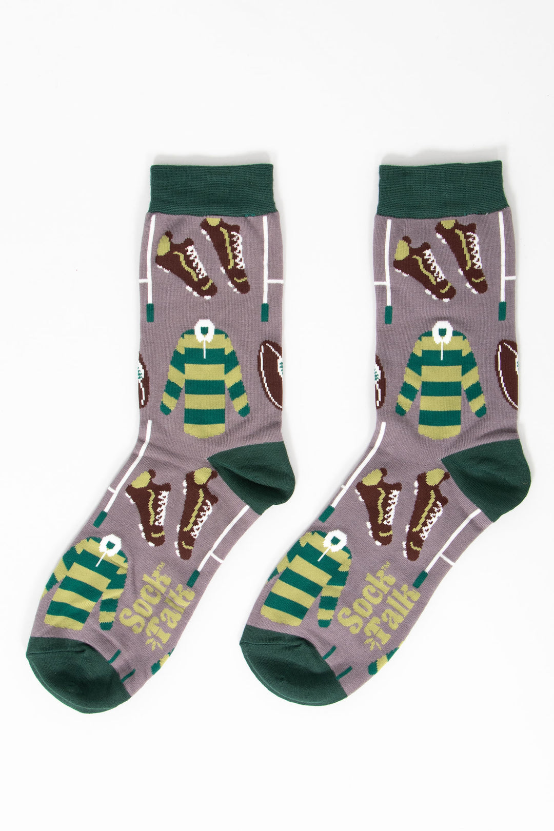 Rugby-Bamboo-Crew-Socks-Christmas-Cracker-Gift-Box-in-Grey/Green