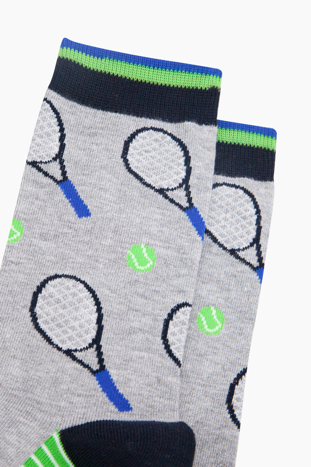 Sport-Bamboo-Crew-Socks-for-Men-Grey-Tennis-Closeup