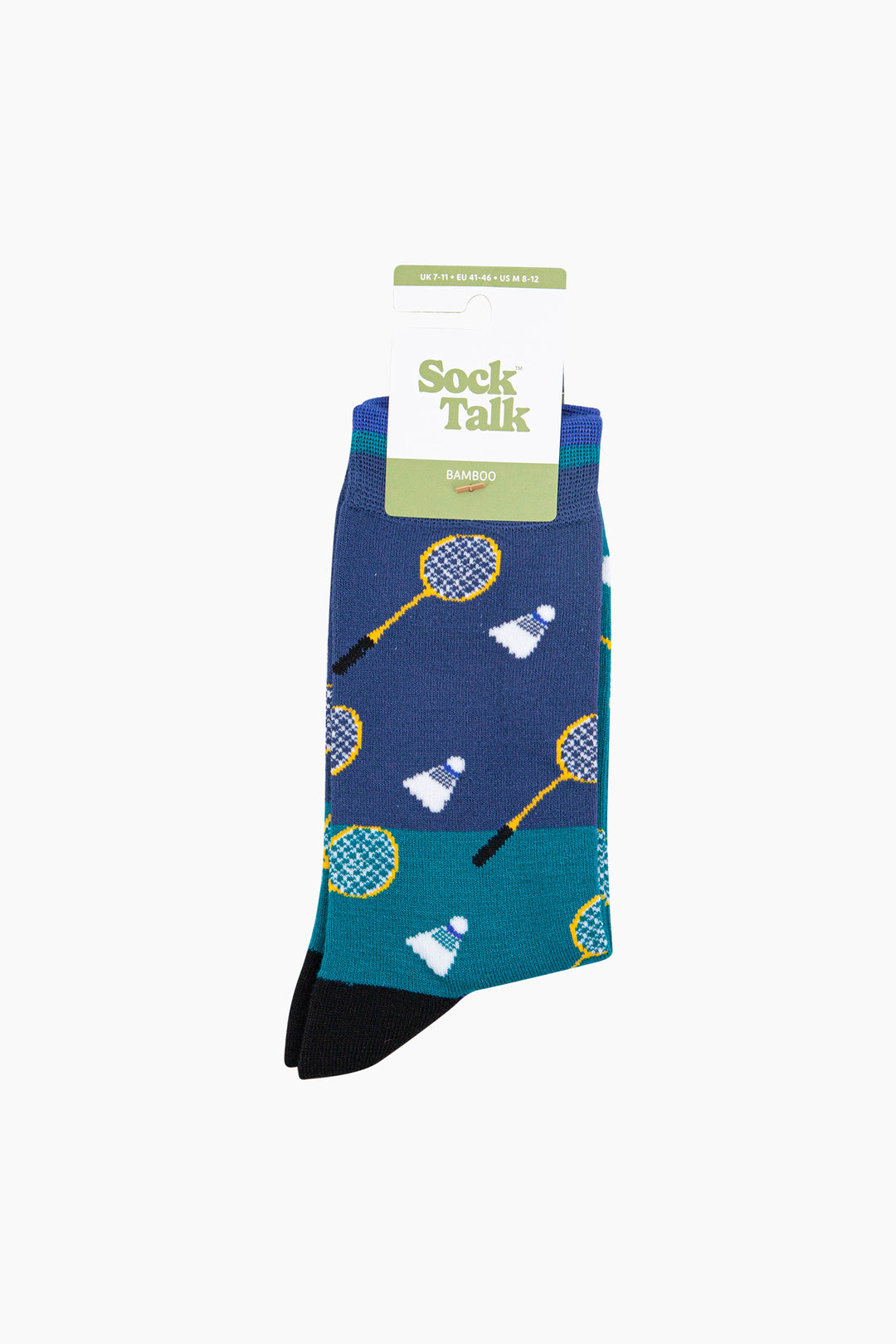Badminton-Bamboo-Socks-in-Blue-Closeup