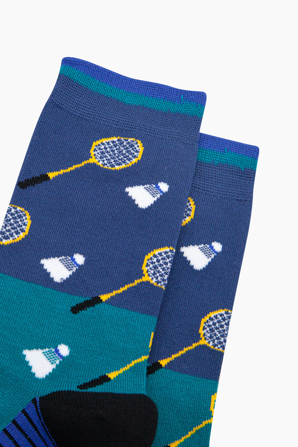 Badminton-Bamboo-Socks-in-Blue-Closeup