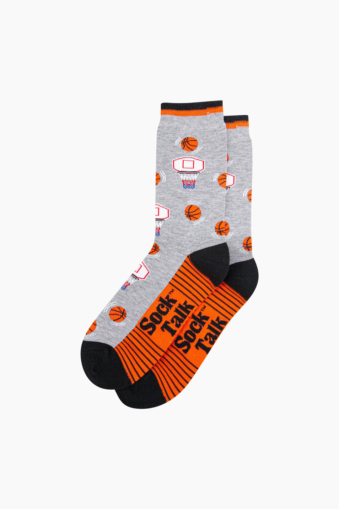 Basketball-Bamboo-Socks-in-Light-Grey-Lying-Flat