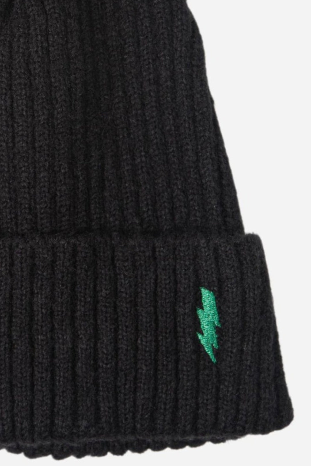 Black Green Lightning Bolt Embroidered Hat