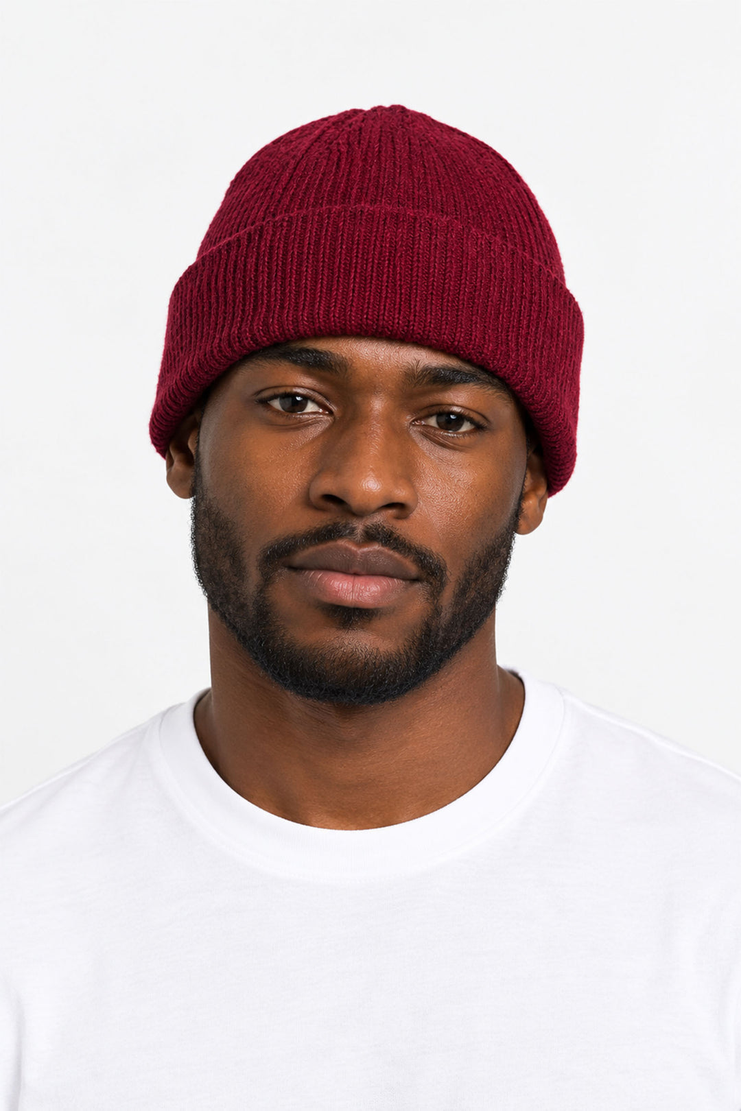 Ribbed-Knit-Men's-Beanie-Hat-in-Berry