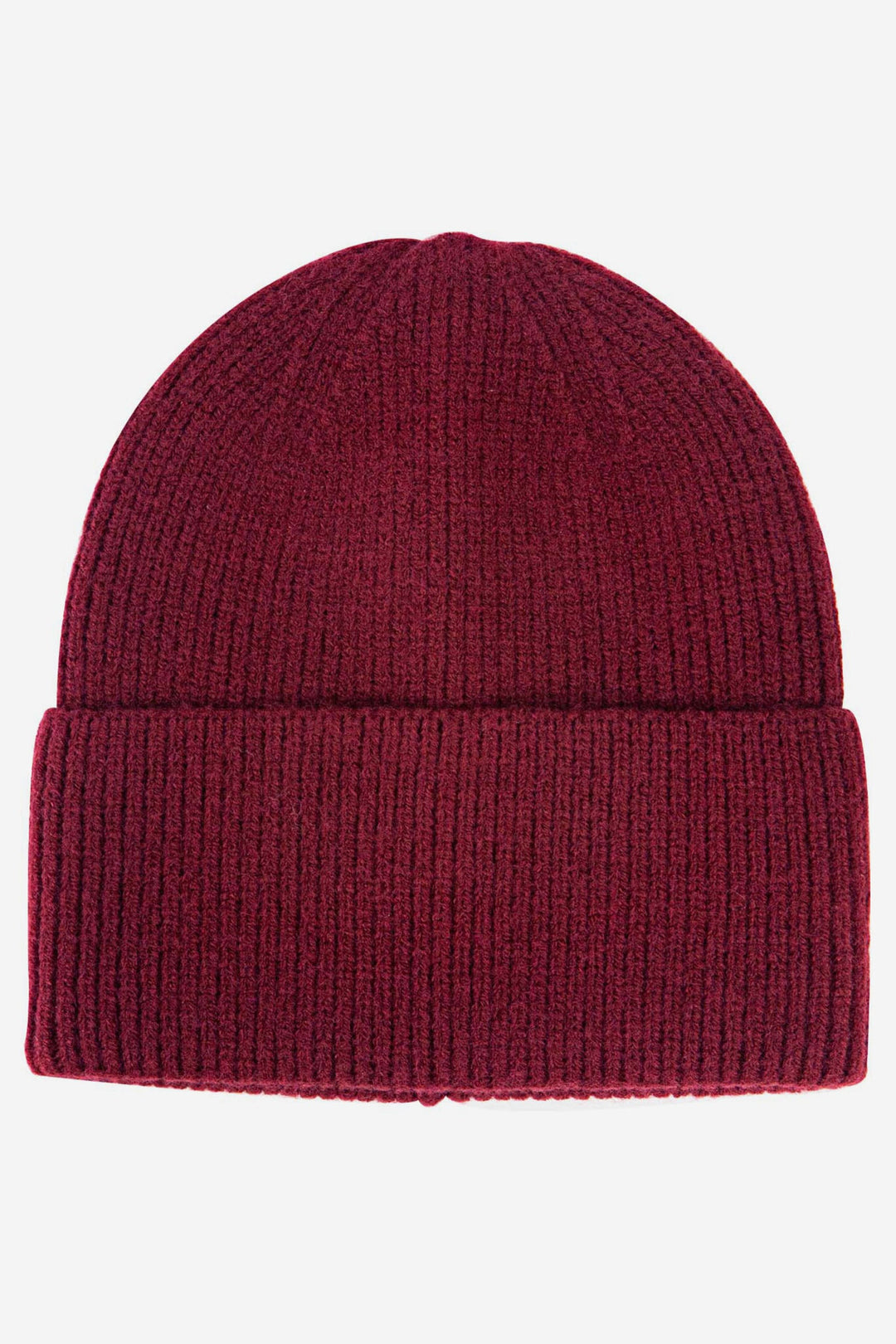 Ribbed-Knit-Men's-Beanie-Hat-in-Berry