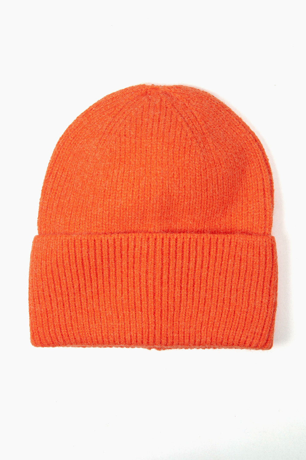 Ribbed-Knit-Men's-Beanie-Hat-in-Orange