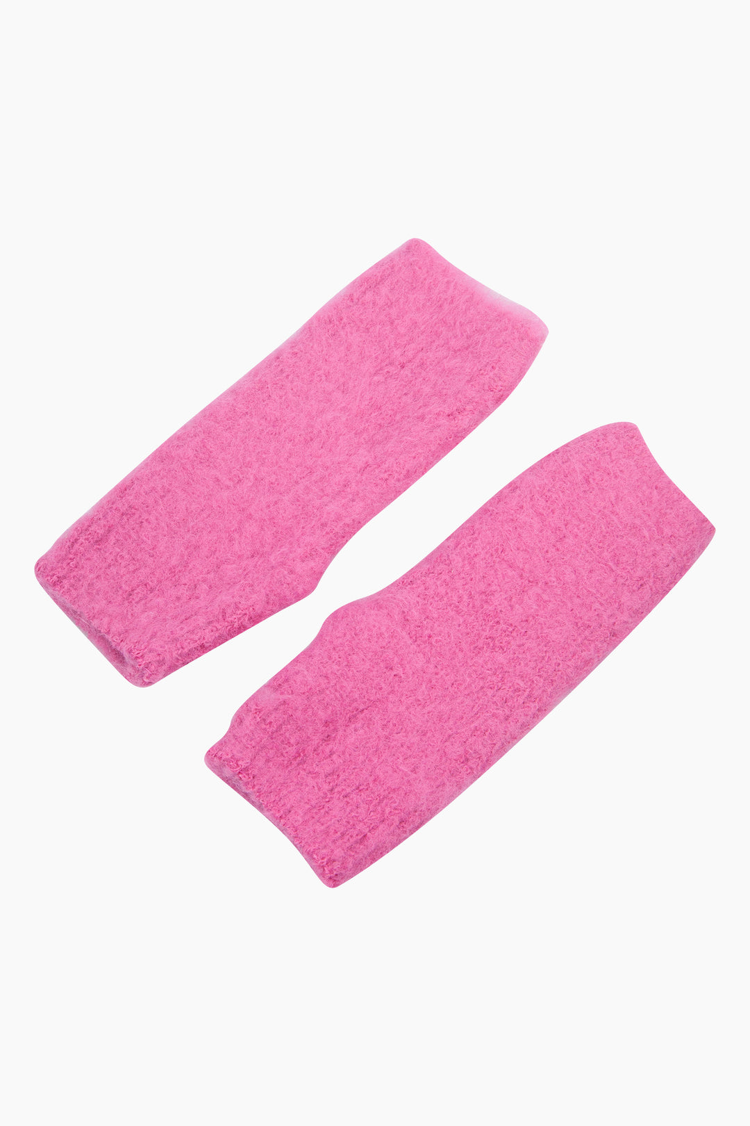 Textured-Knitted-Wrist-Warmers-in-Barbie-Pink
