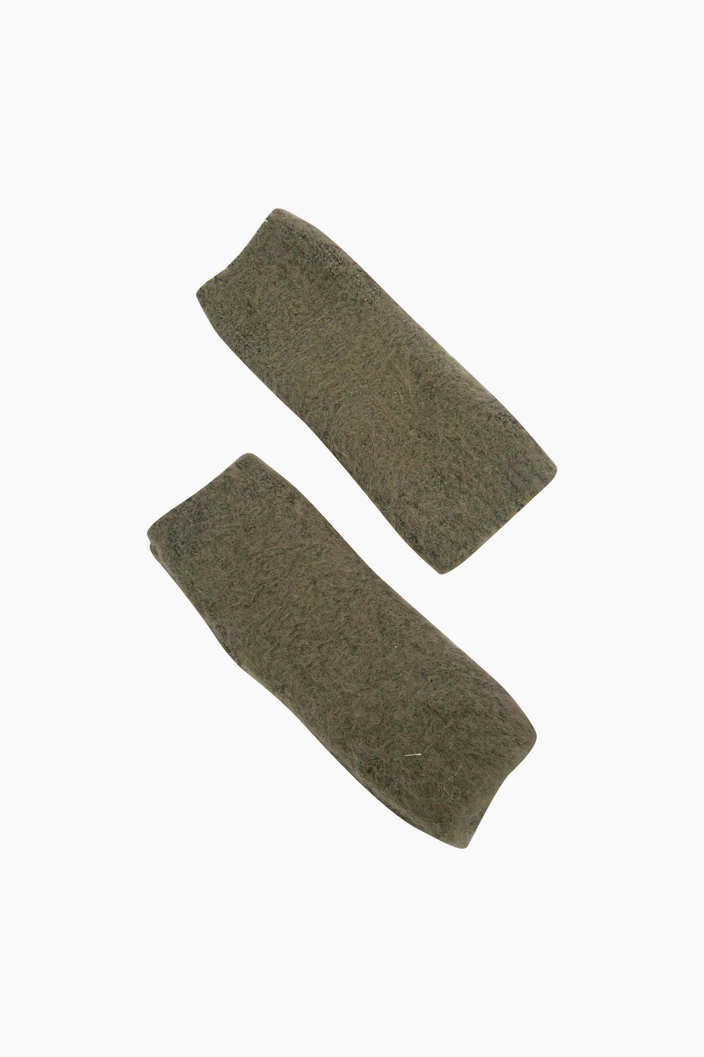 Textured-Knitted-Wrist-Warmers-in-Moss-Green