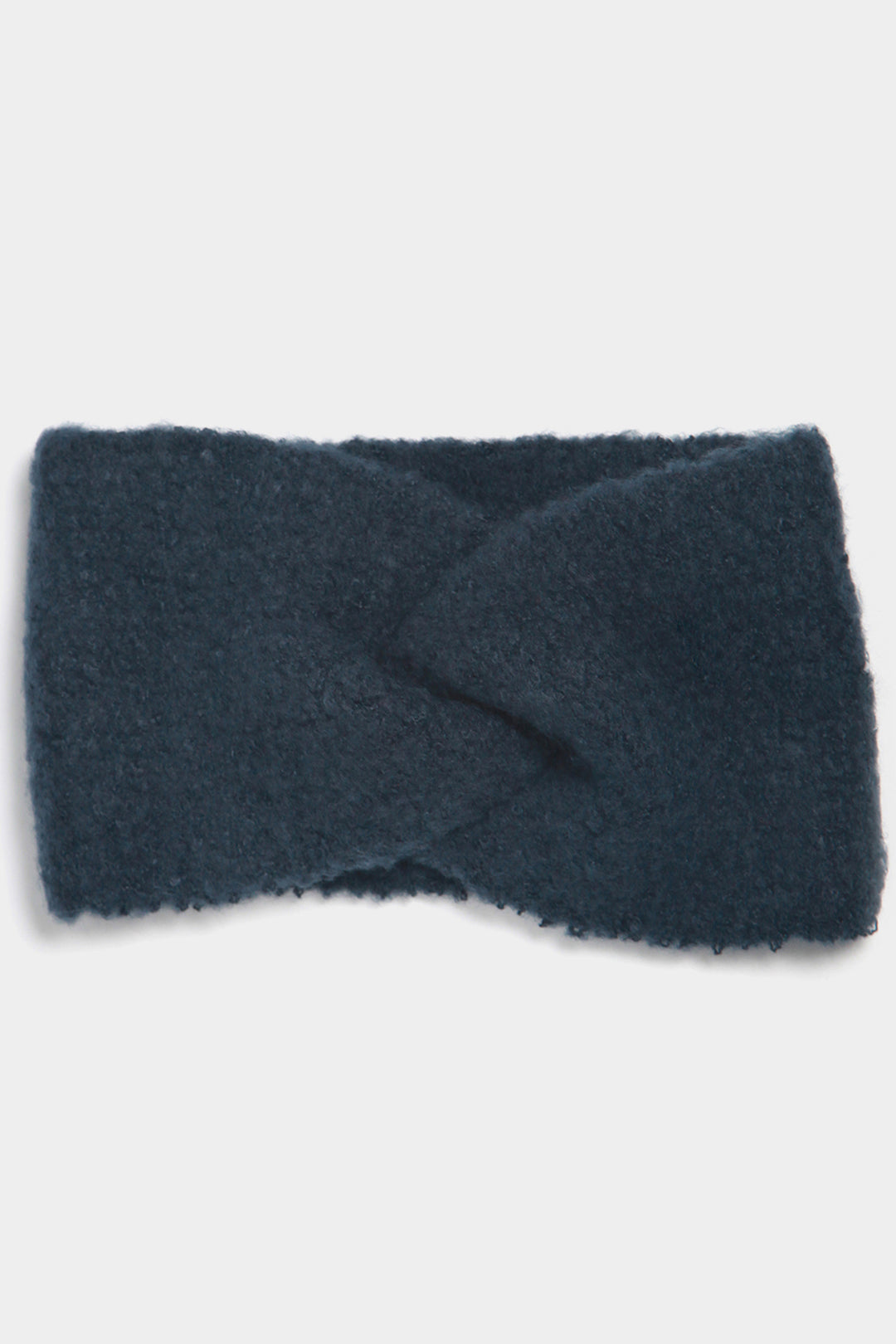 Navy Blue Plain Textured Knitted Headbands