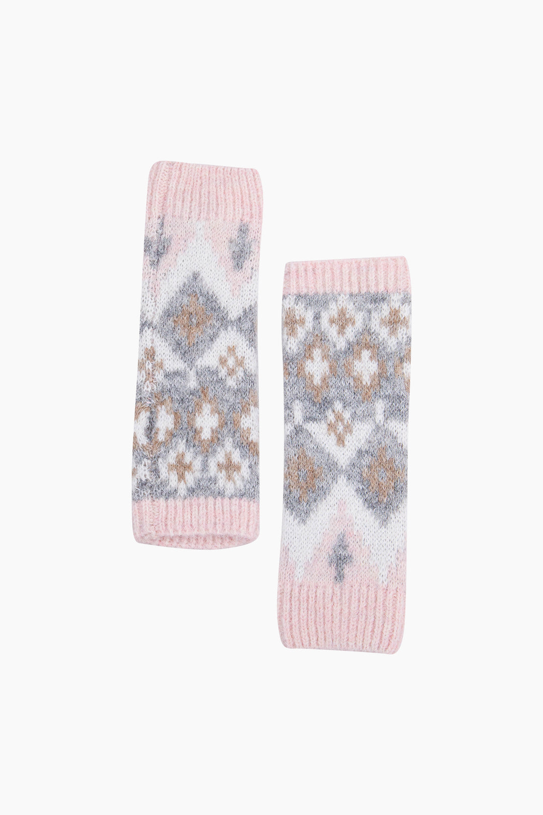 Nordic-Print-Wrist-Warmer-in-Light-Pink/Grey
