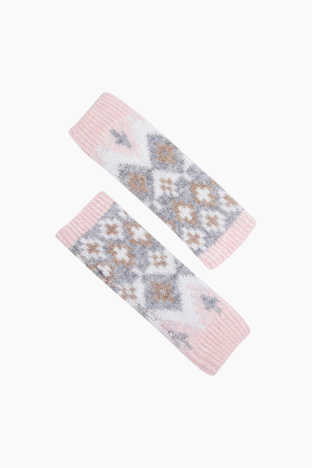 Nordic-Print-Wrist-Warmer-in-Light-Pink/Grey