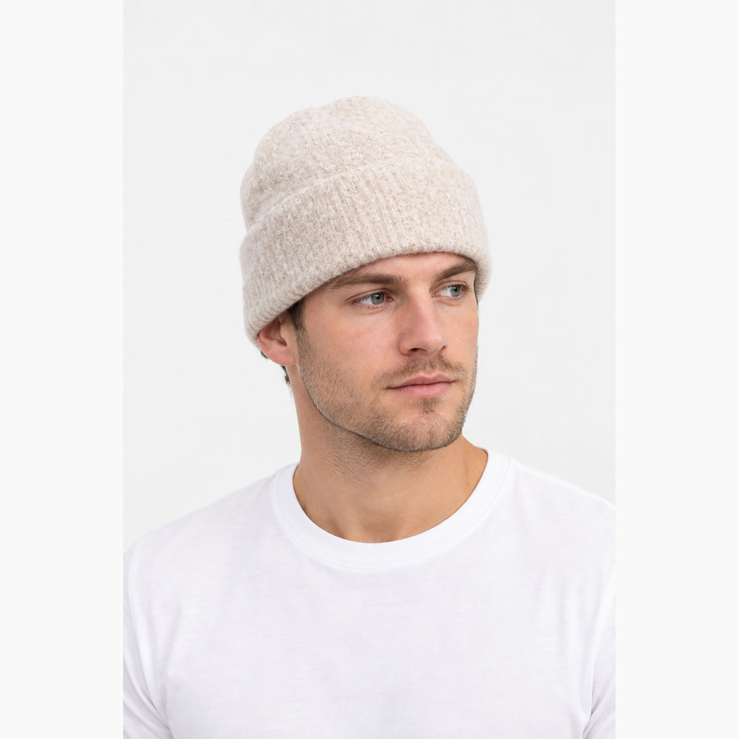 Textured-Men's-Knitted-Beanie-Hat-in-Beige