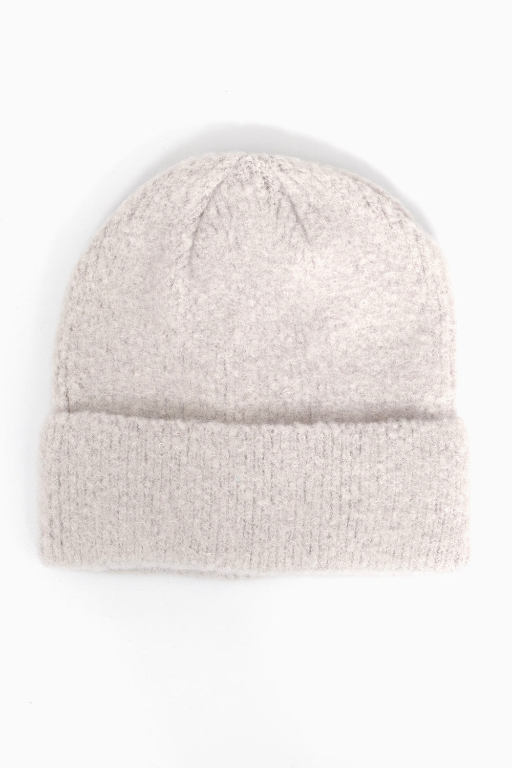 Textured-Men's-Knitted-Beanie-Hat-in-Grey