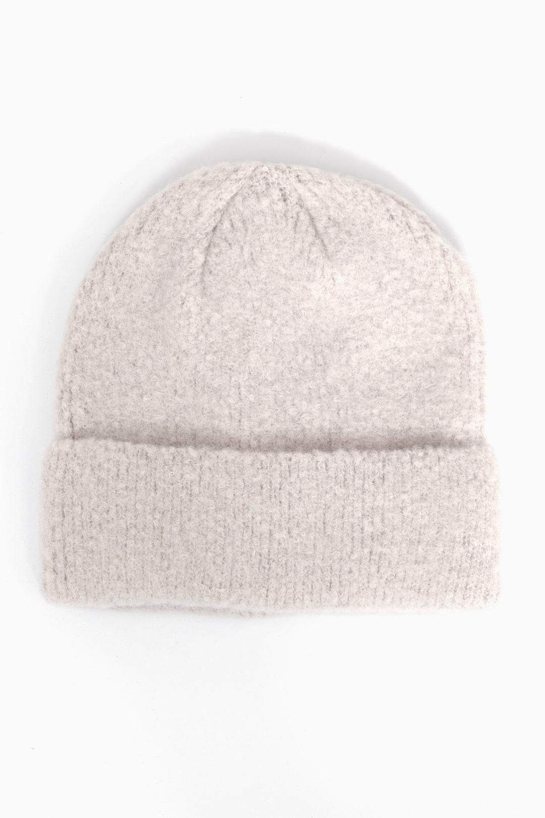 Textured-Men's-Knitted-Beanie-Hat-in-Grey