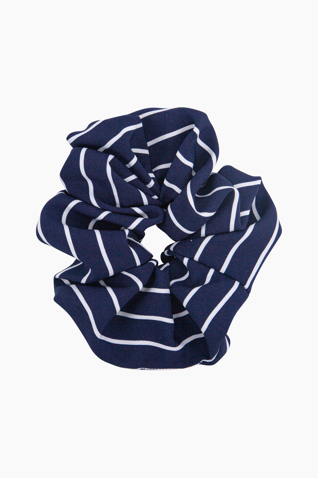 Large-Striped-Scrunchie-in-Navy-Blue-Front