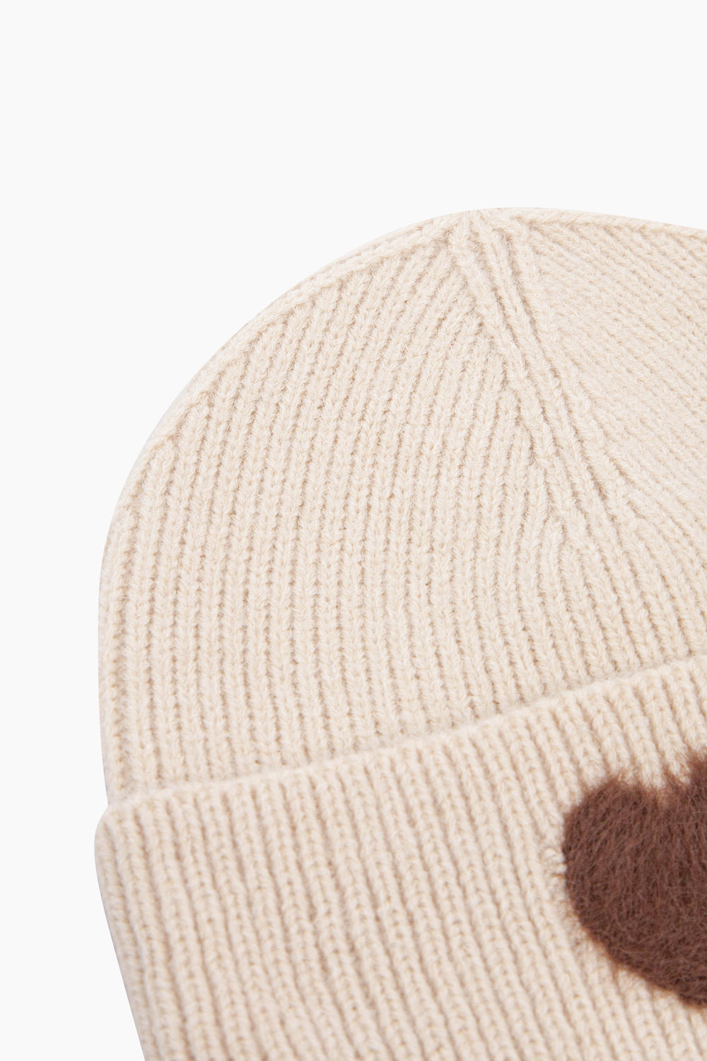 Fluffy-Heart-Beanie-Hat-in-Cream/Brown