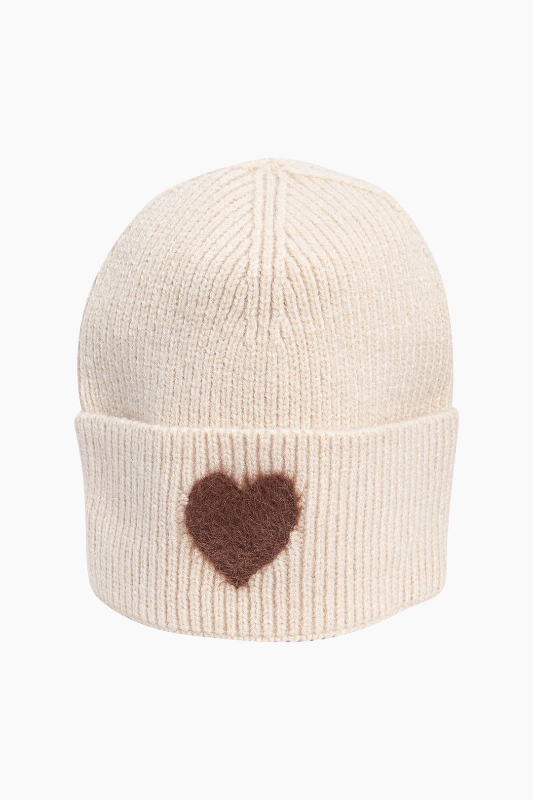 Fluffy-Heart-Beanie-Hat-in-Cream/Brown