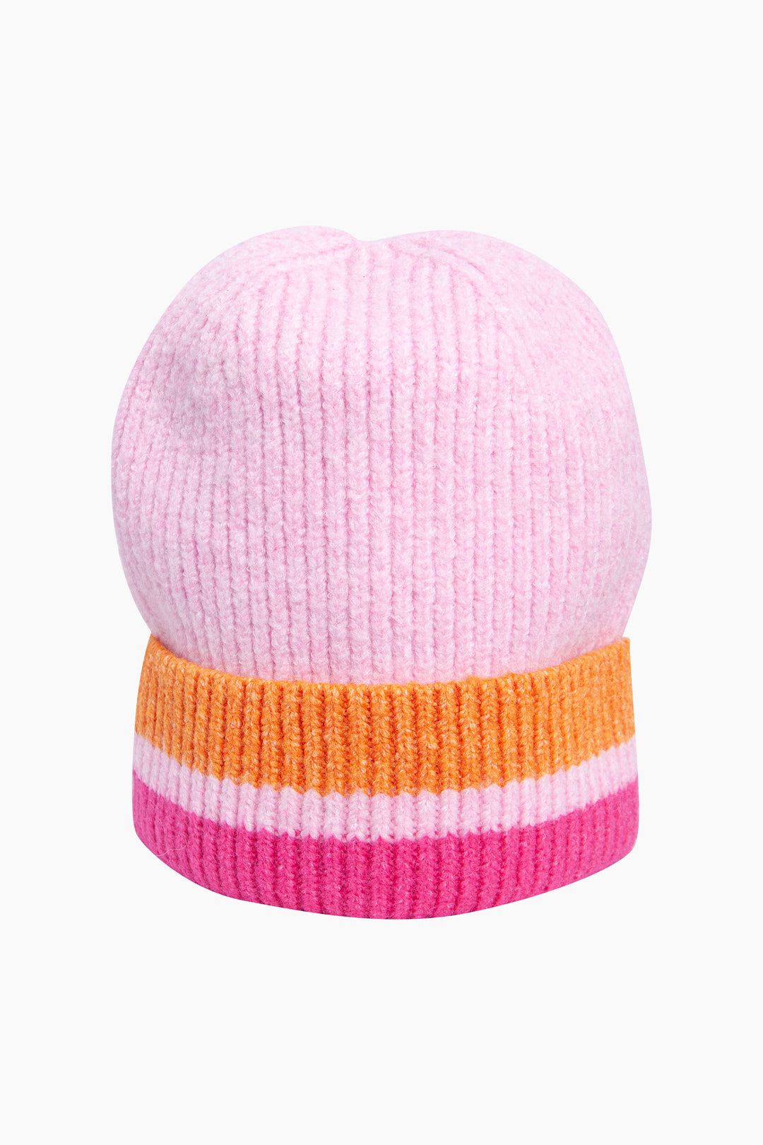 Striped-Beanie-Hat-in-Light-Pink/Fuchsia