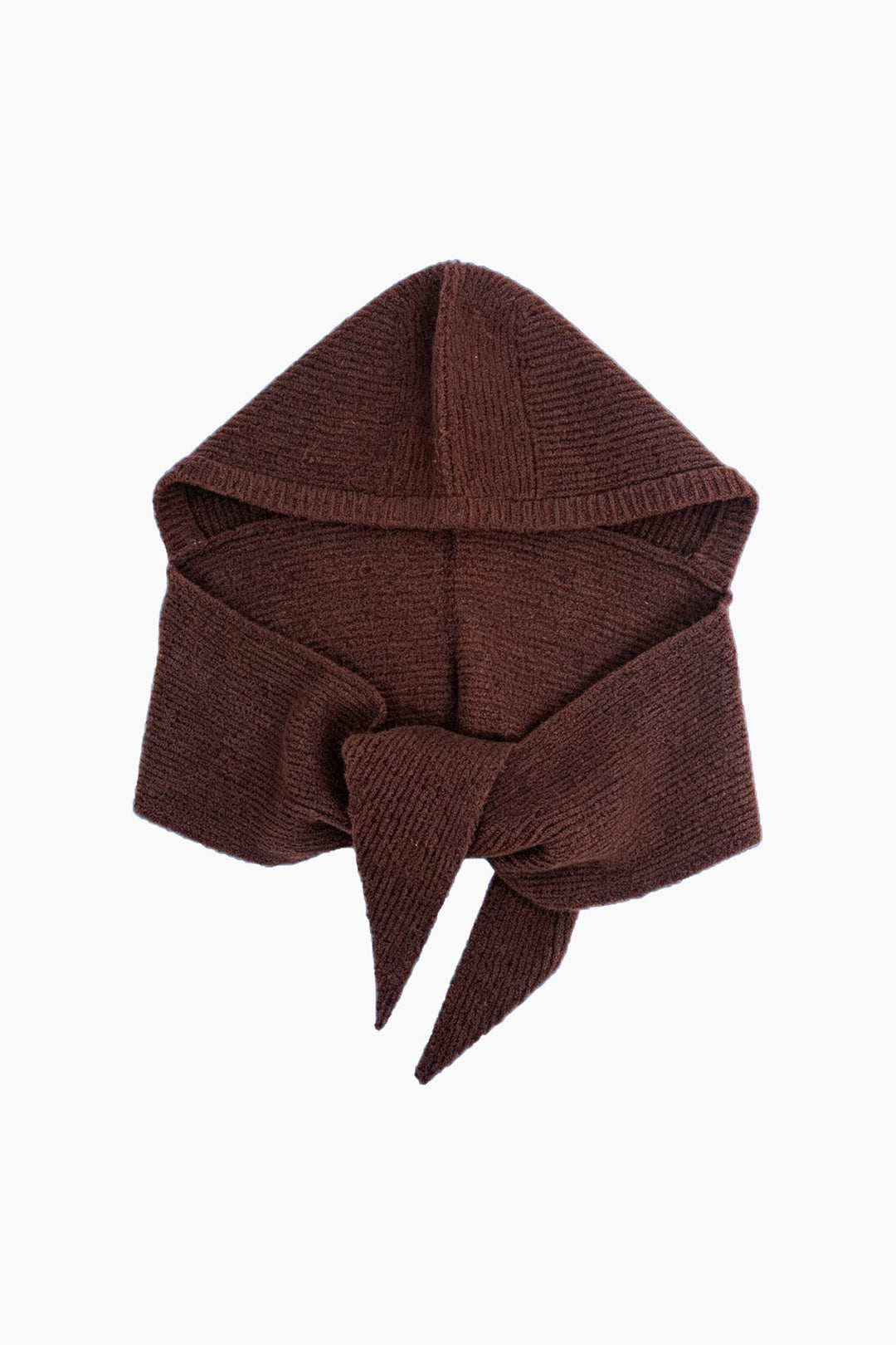 Plain-Triangle-Hooded-Scarf-in-Brown