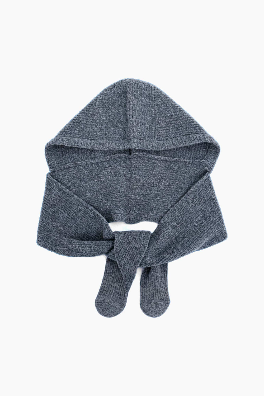 Plain-Triangle-Hooded-Scarf-in-Dark-Grey