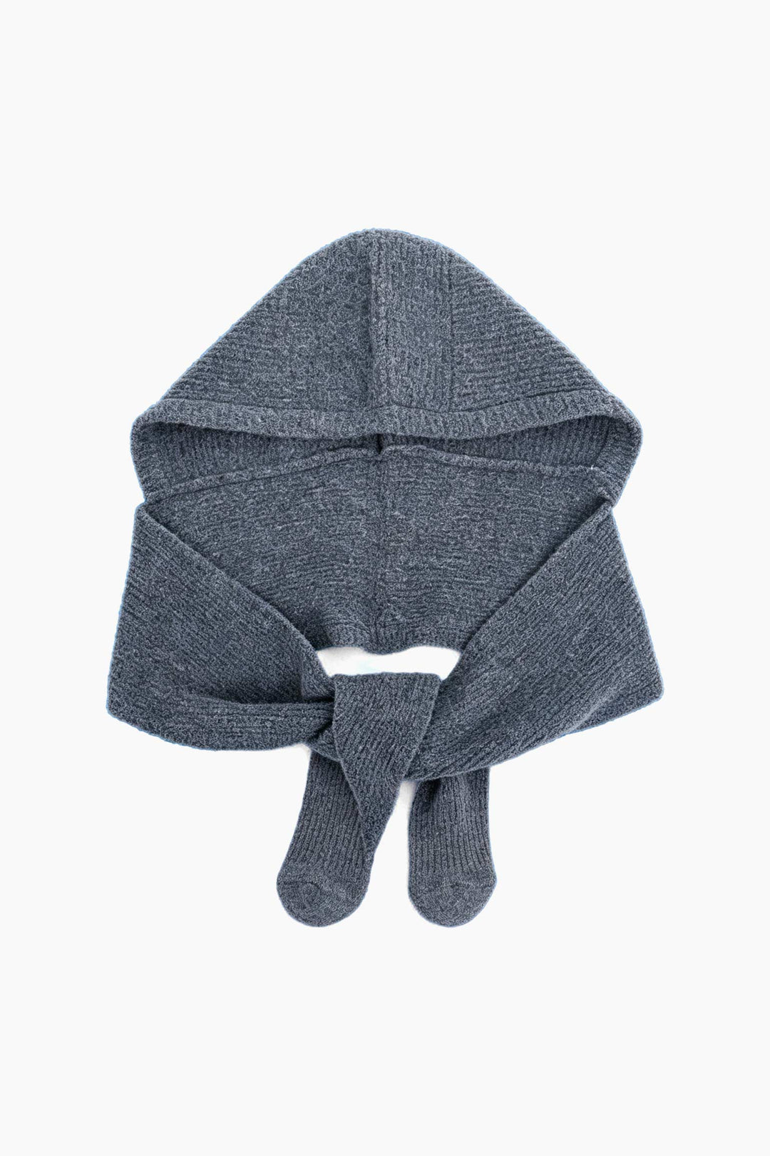 Plain-Triangle-Hooded-Scarf-in-Dark-Grey