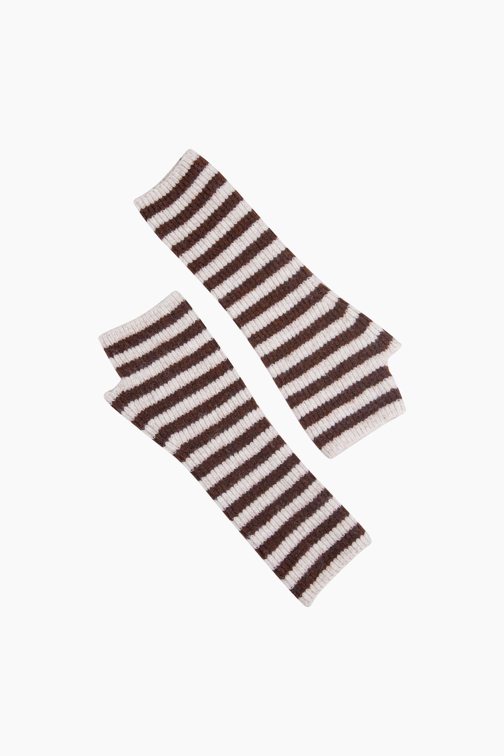 Cream/Brown-Long-Striped-Wrist-Warmer