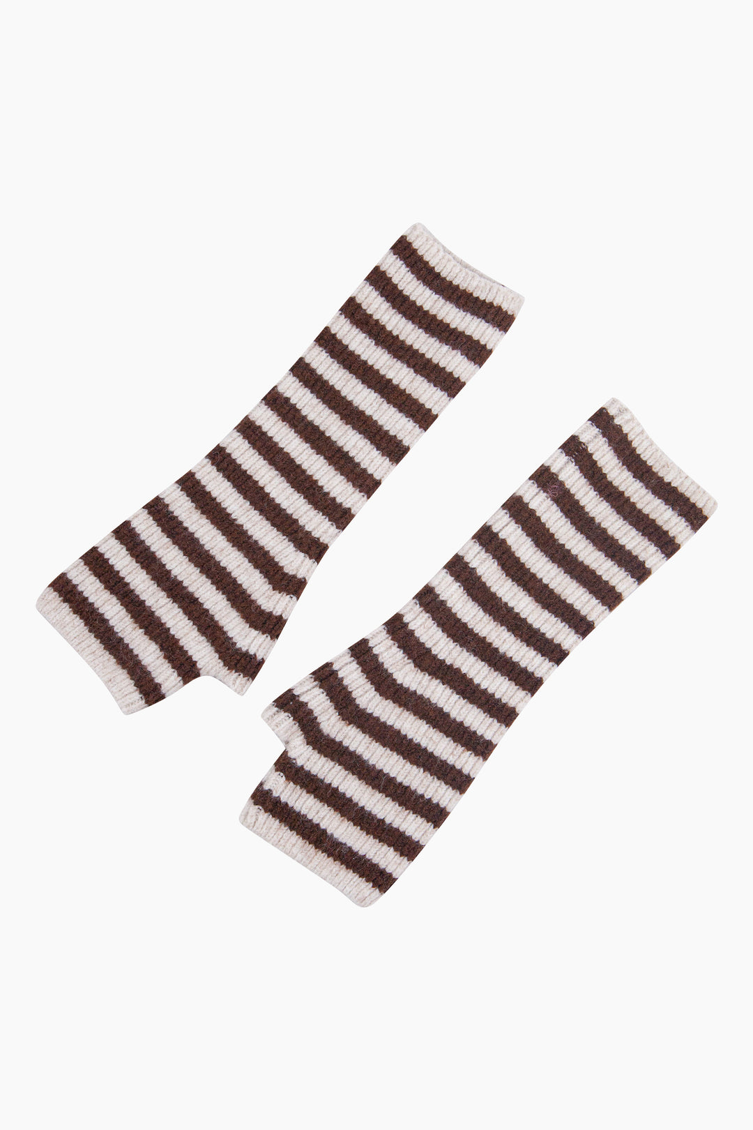 Cream/Brown-Long-Striped-Wrist-Warmer