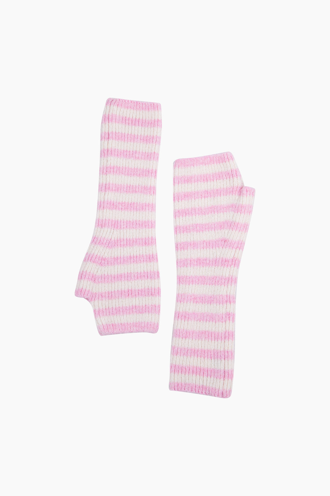 Light-Pink/Cream-Long-Striped-Wrist-Warmer