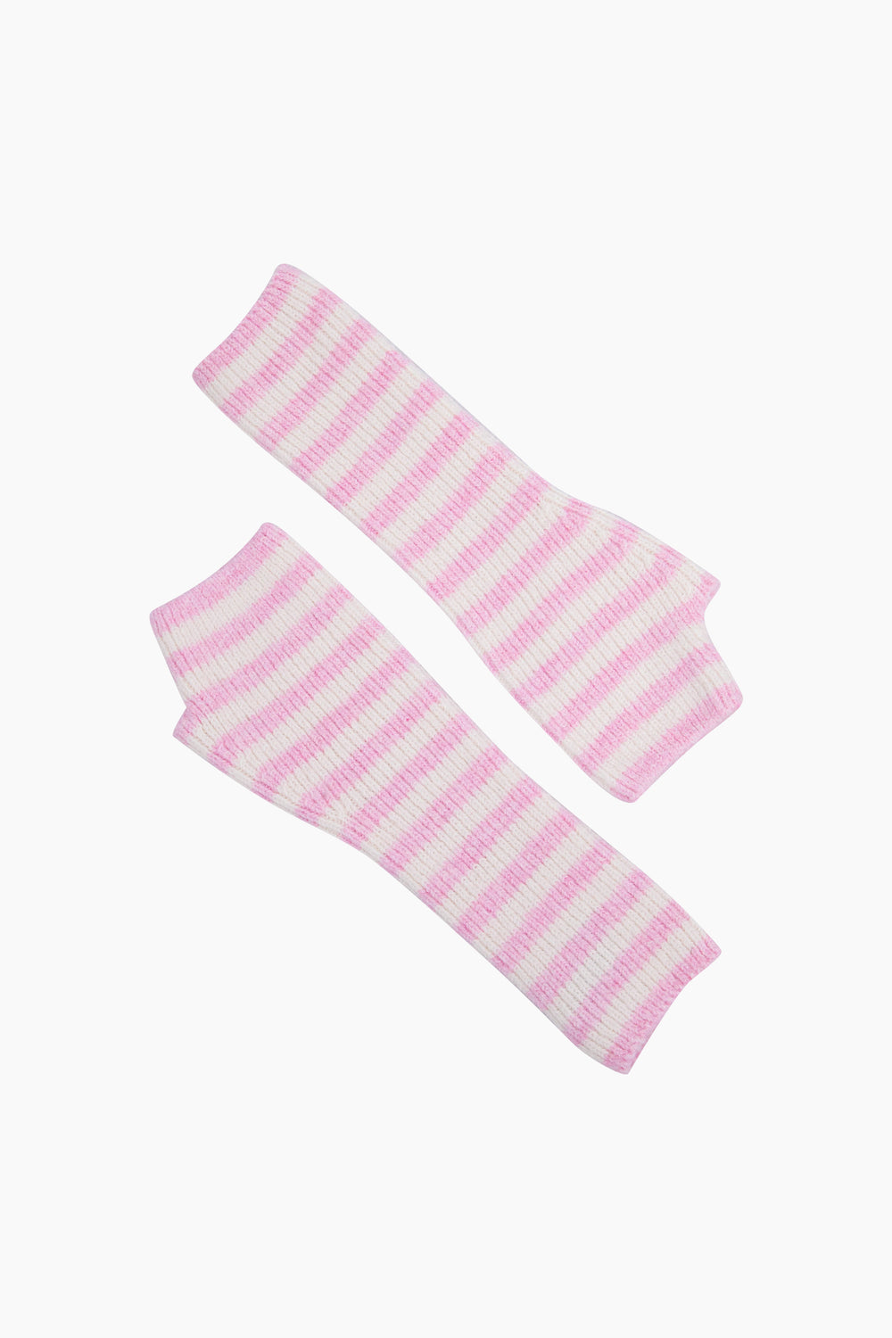 Light-Pink/Cream-Long-Striped-Wrist-Warmer