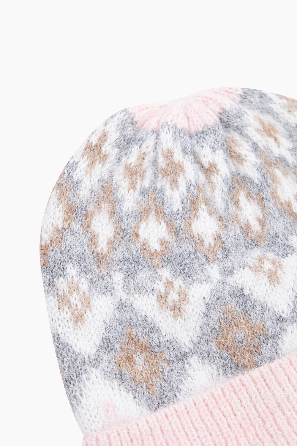 Nordic-Print-Beanie-Hat-in-Light-Pink/Grey