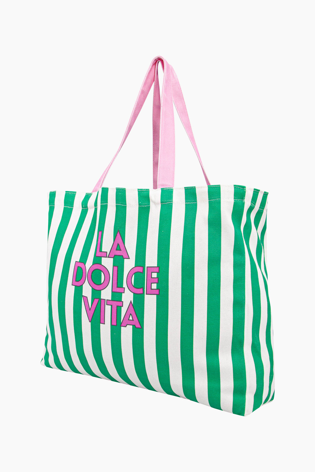 La-Dolce-Vita-Striped-Canvas-Tote-Bag-in-Green-side