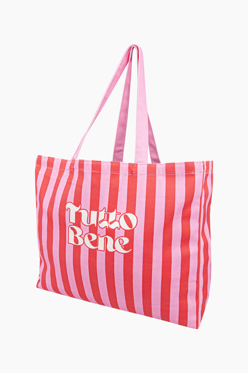 Tutto-Bene-Striped-Canvas-Tote-Bag-in-Pink-side
