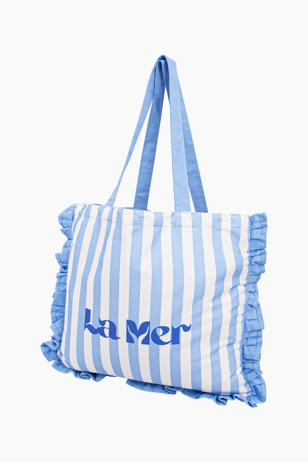 La-Mer-Striped-Frilled-Canvas-Tote-Bag-in-Blue-side
