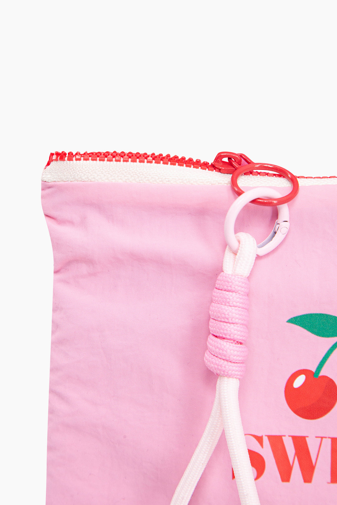 Cherry-Sweet-Recycled-Polyester-Makeup-Bag-in-Pink-Zip-Close-Up