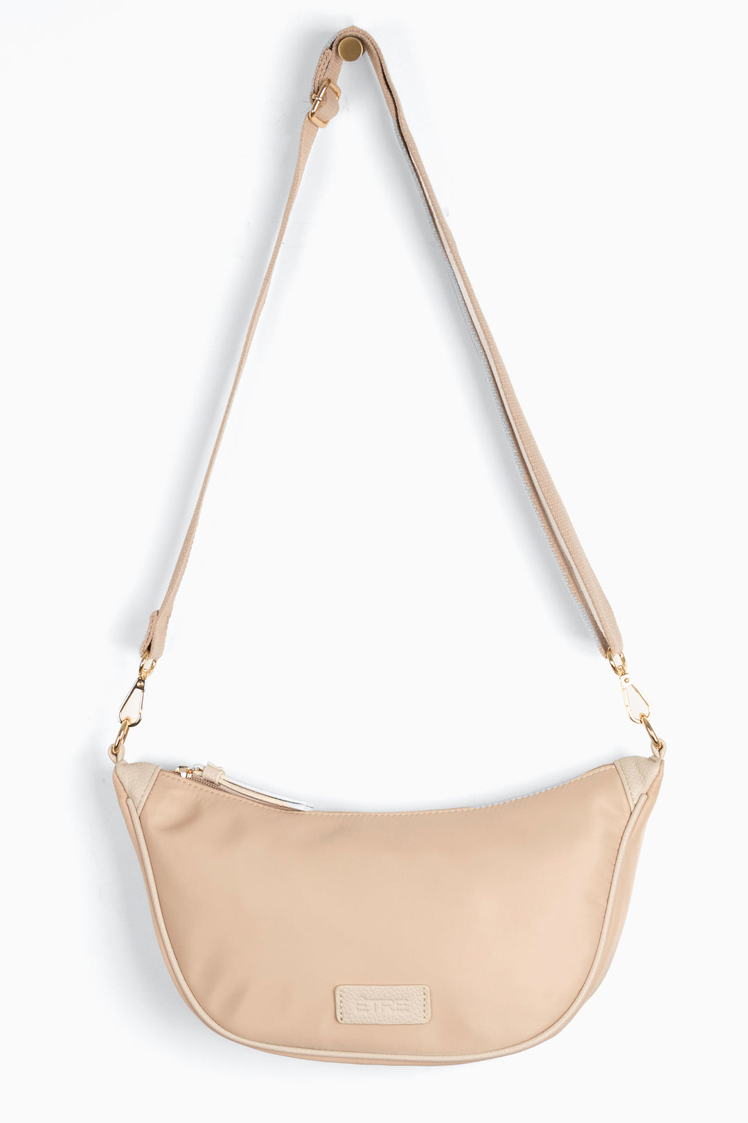 cream sling bag with detachable bag strap